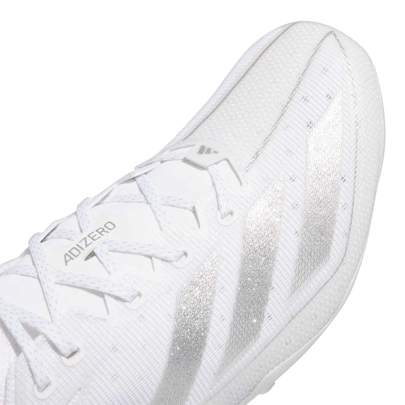 Adidas adizero Electric White/Silver Cleats - Image 3