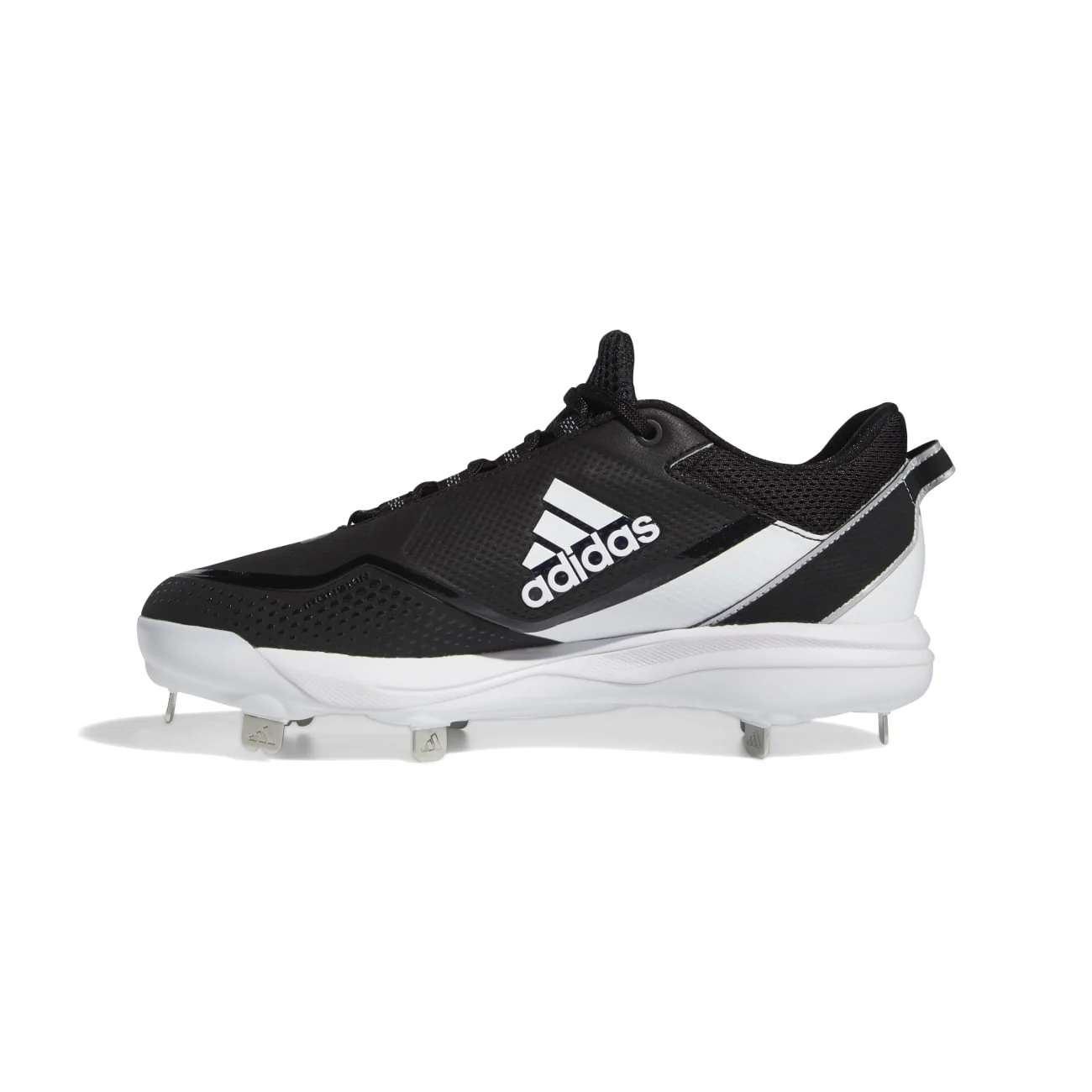 Adidas Icon 7 Metal Baseball Cleats Black/White Sz 13 - Image 5