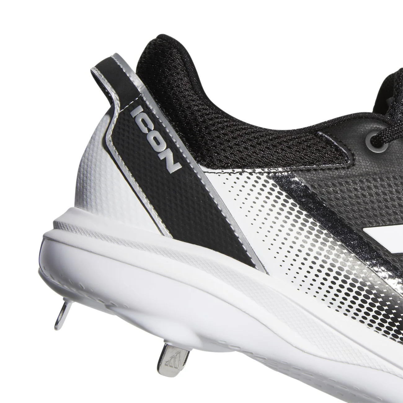 Adidas Icon 7 Metal Baseball Cleats Black/White Sz 13 - Image 7
