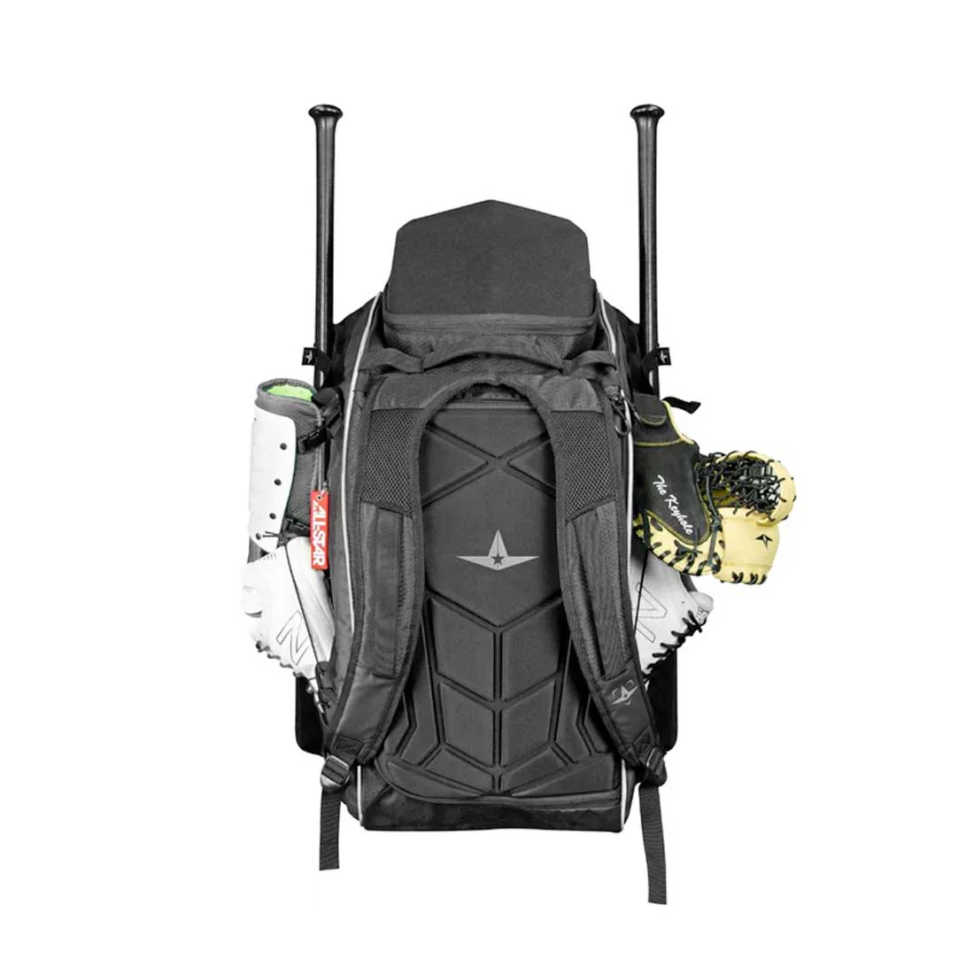All-Star MVP Pro Dual Hybrid Series Batpack w/Glove Vault- Black - Image 3