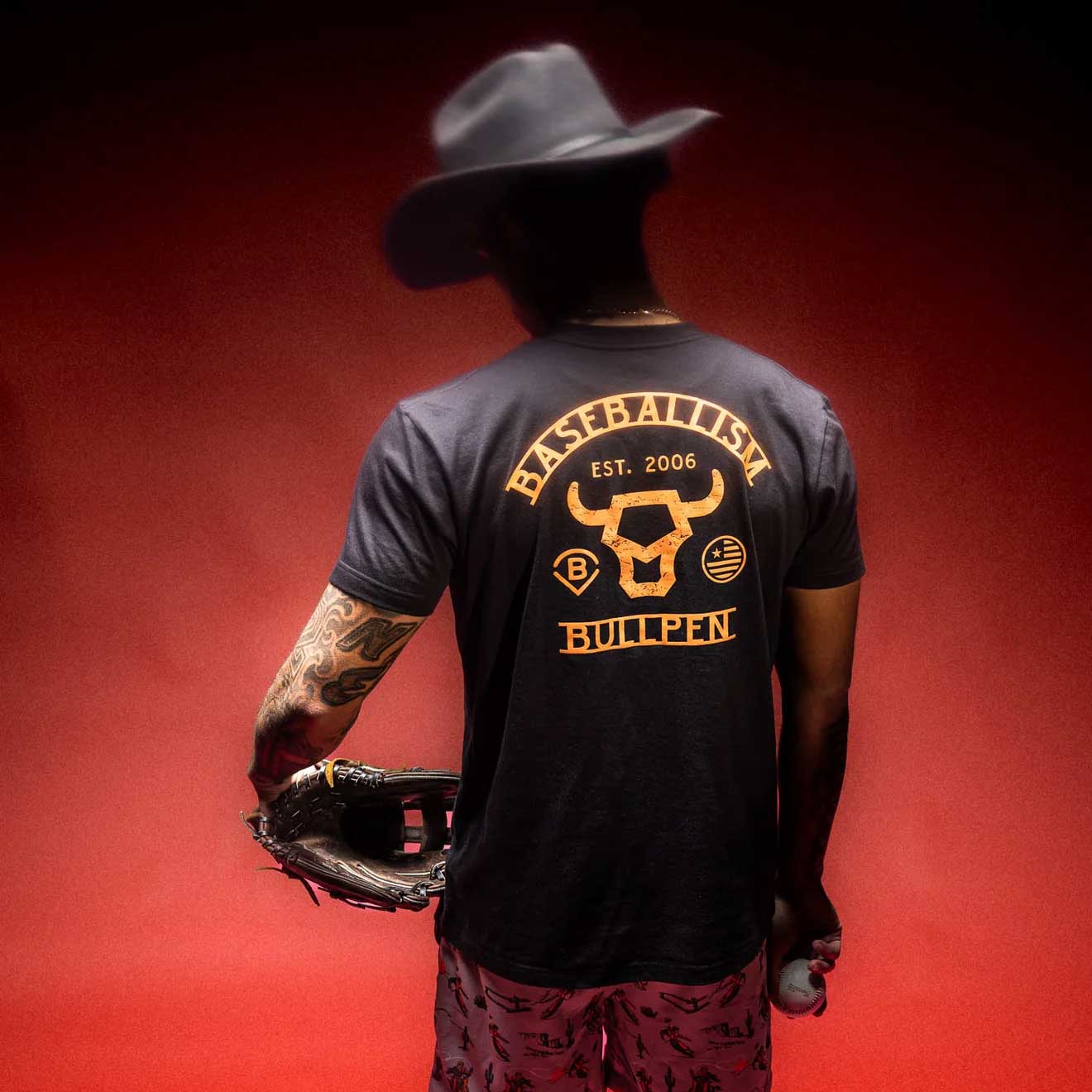 Baseballism Bullpen Black T-Shirt - Image 3