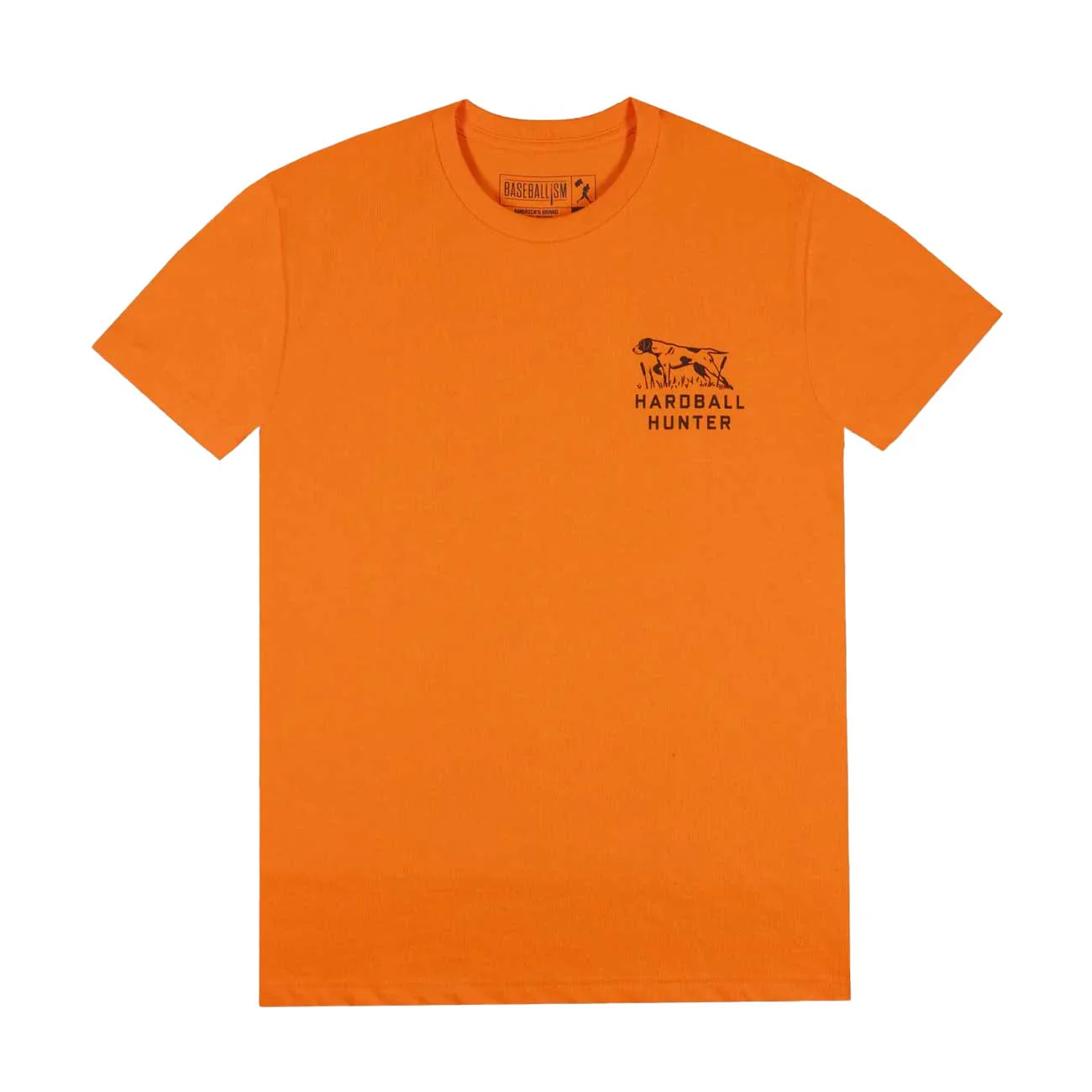 Baseballism Hardball Hunter Badge Orange T-Shirt
