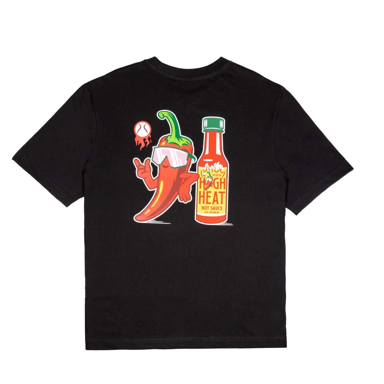 Baseballism High Heat Black T-Shirt - Image 3