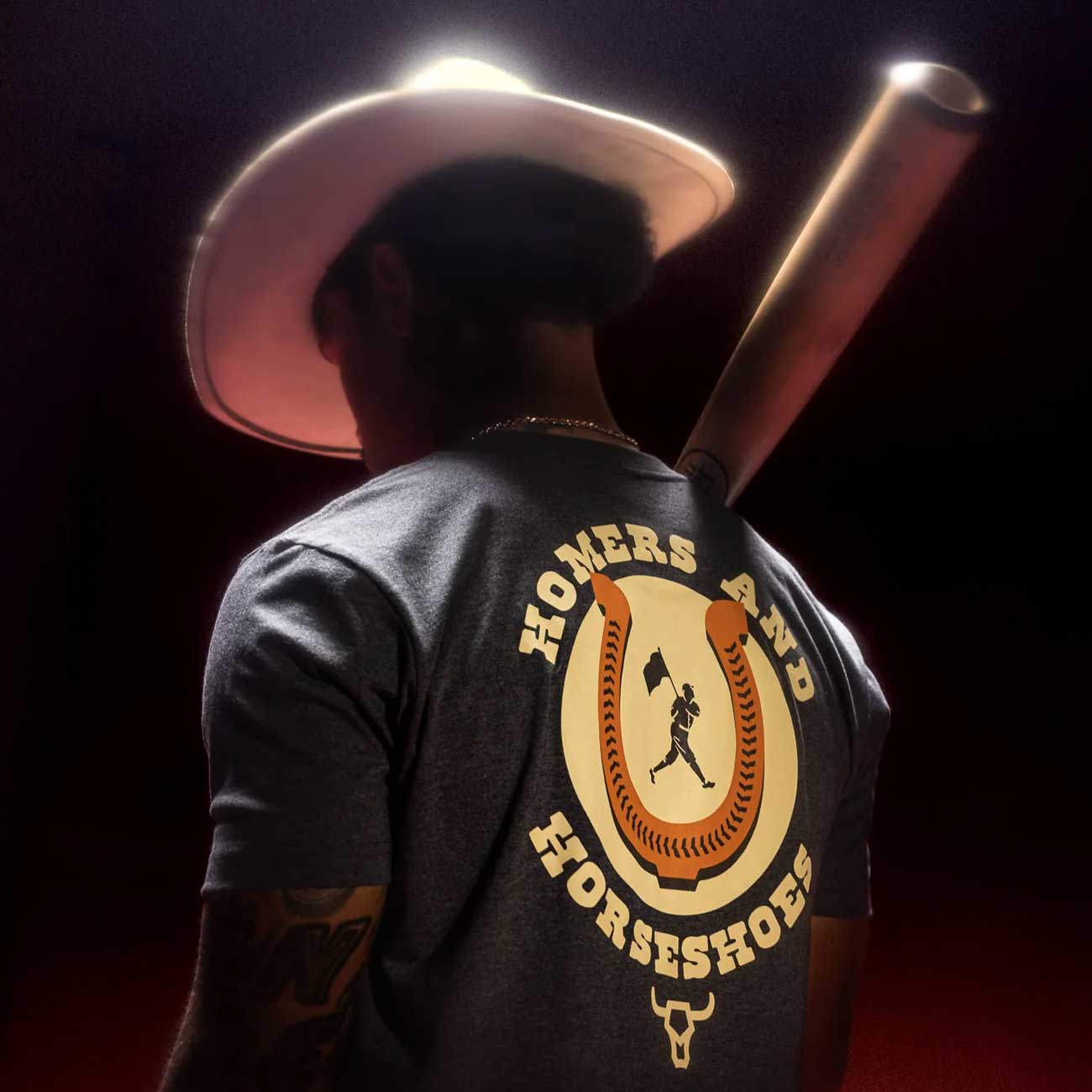 Baseballism Homers and Horseshoes Charcoal T-Shirt - Image 3