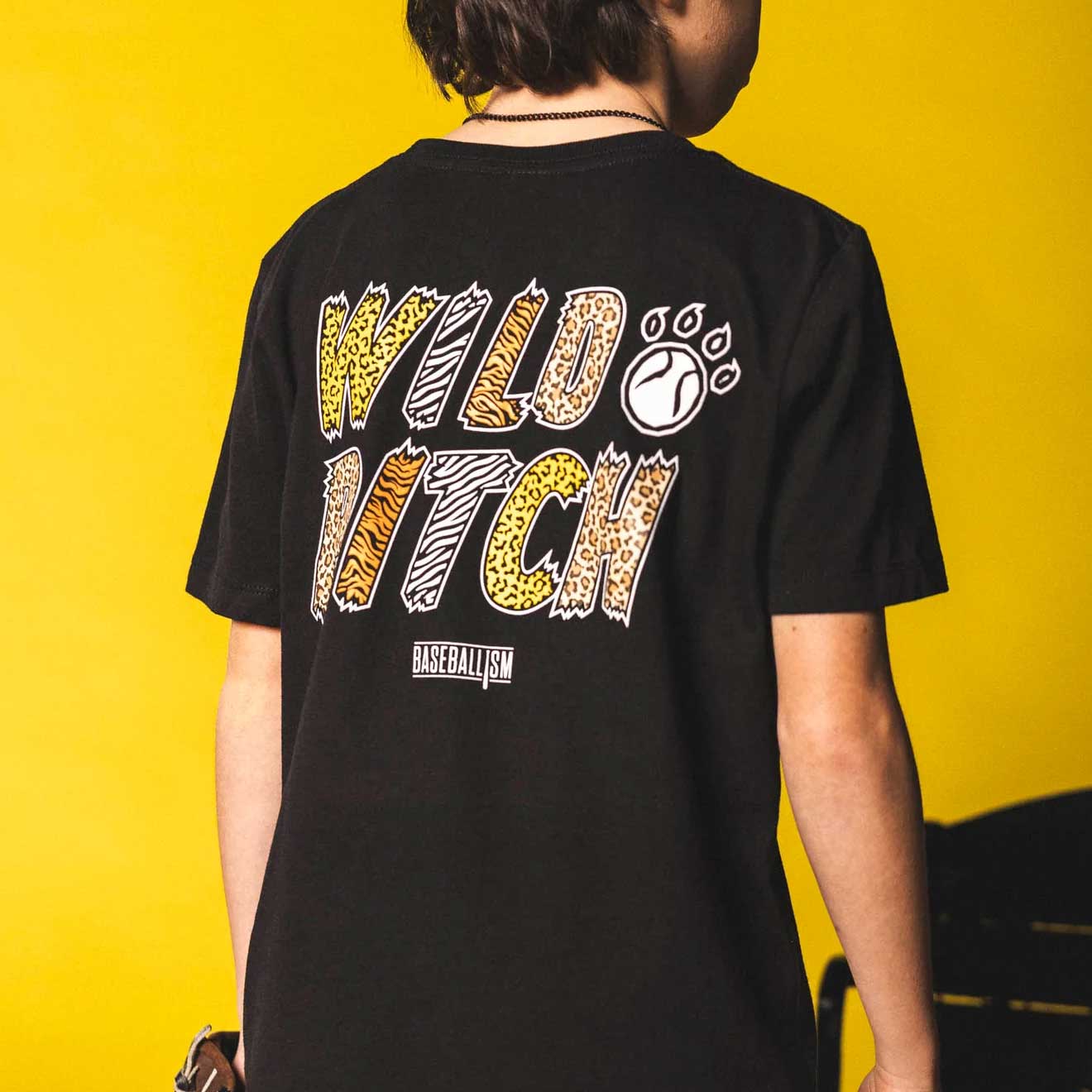 Baseballism Wild Pitch Black T-Shirt - Image 3