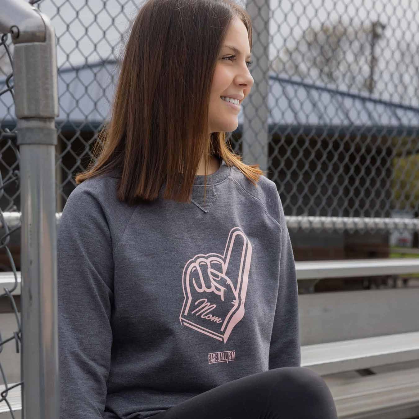 Baseballism Number One Mom Crew Neck - Image 3