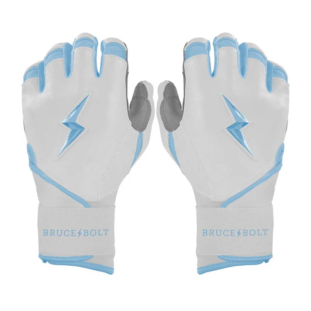 Bruce Bolt Chrome Series Long Cuff Batting Gloves-Adult - Image 7