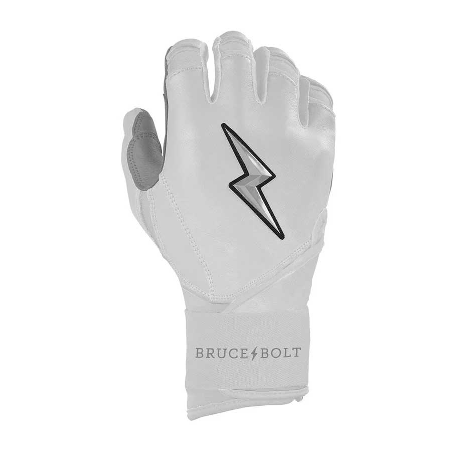 Bruce Bolt Chrome Series Long Cuff Batting Gloves-Adult - Image 3