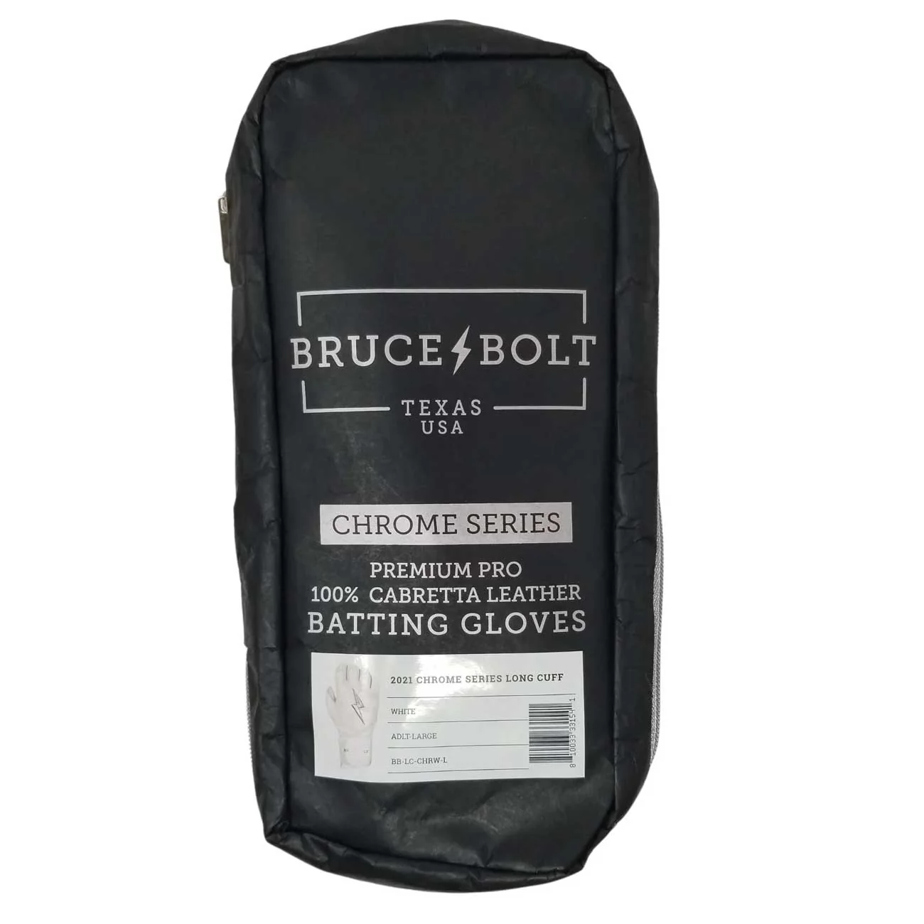 Bruce Bolt Chrome Series Long Cuff Batting Gloves-Adult - Image 5