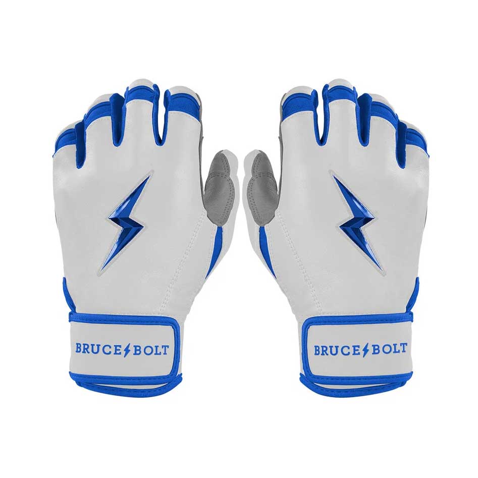 Bruce Bolt Chrome Series Short Cuff Batting Gloves-Adult - Image 3