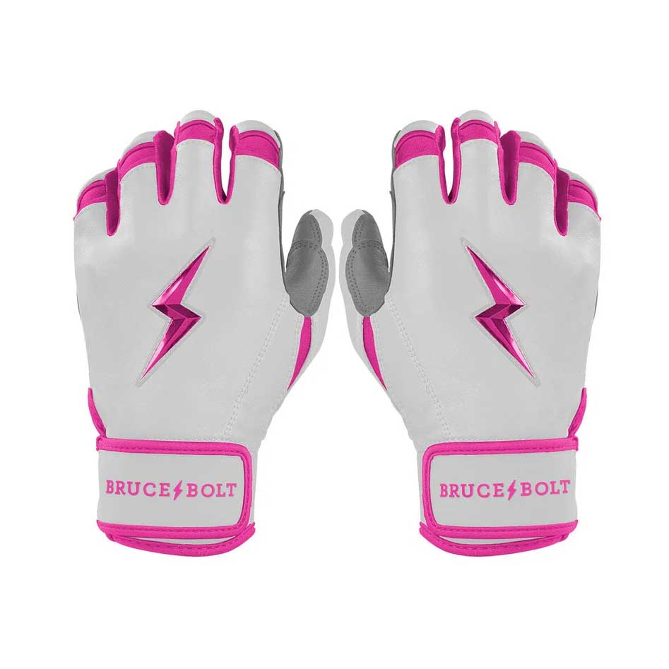 Bruce Bolt Chrome Series Short Cuff Batting Gloves-Adult - Image 4
