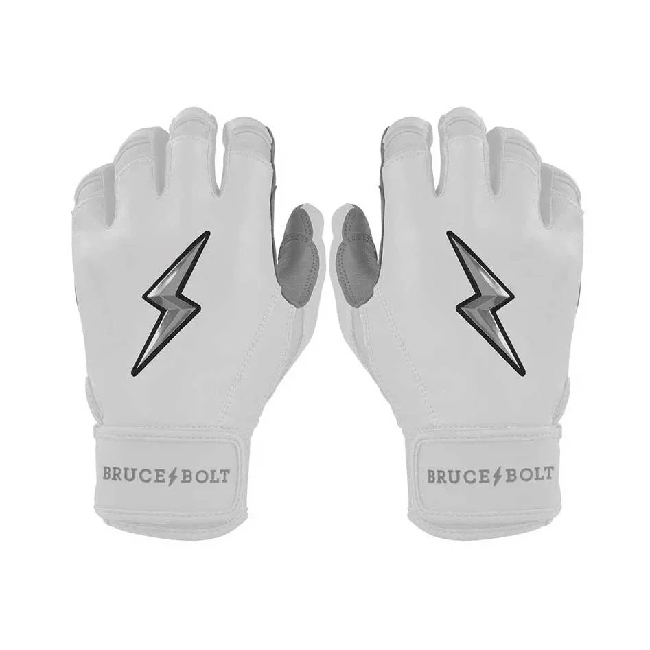Bruce Bolt Chrome Series Short Cuff Batting Gloves-Adult - Image 6