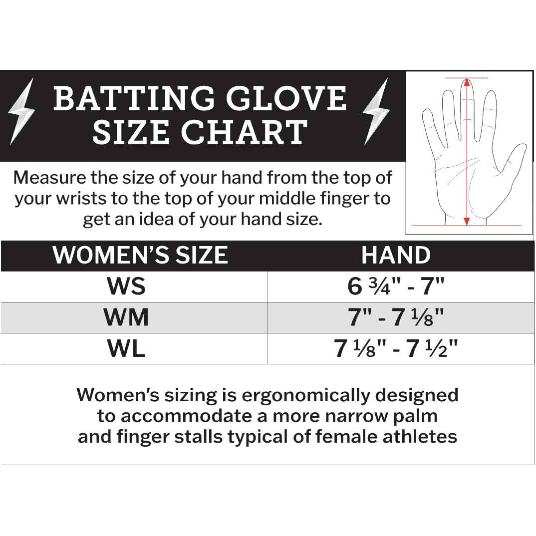 Bruce Bolt Signature Series Long Cuff Batting Gloves-Womens - Image 4