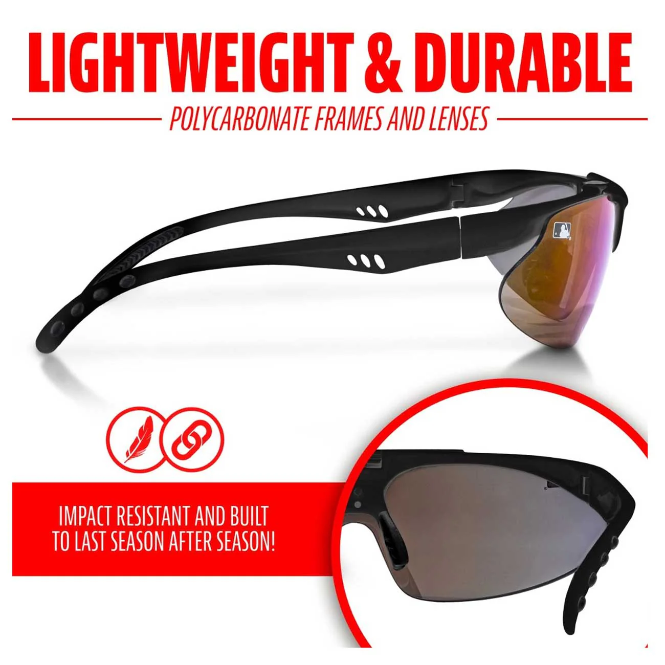 Franklin MLB Deluxe Flip Up Sunglasses - Image 7