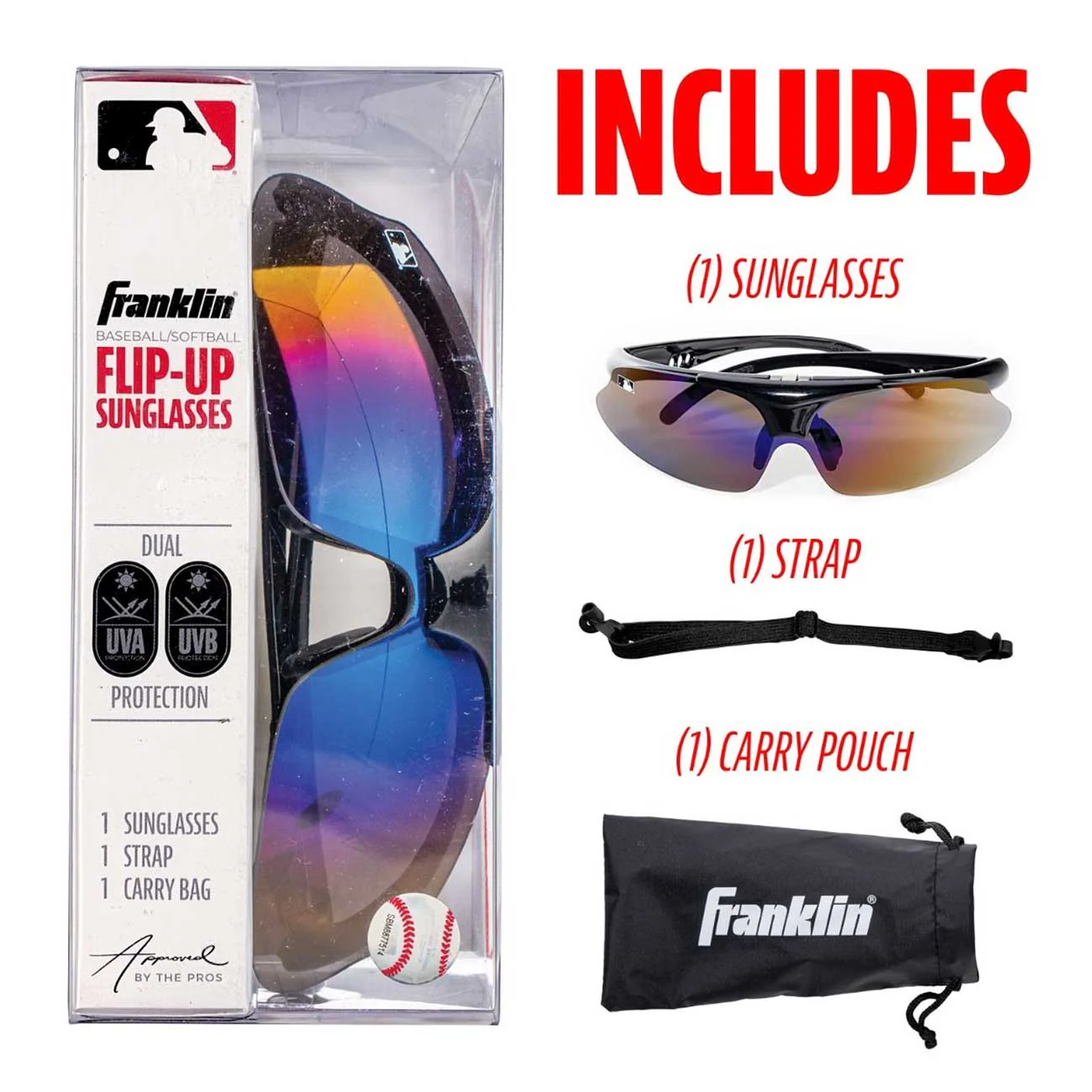 Franklin MLB Deluxe Flip Up Sunglasses - Image 9