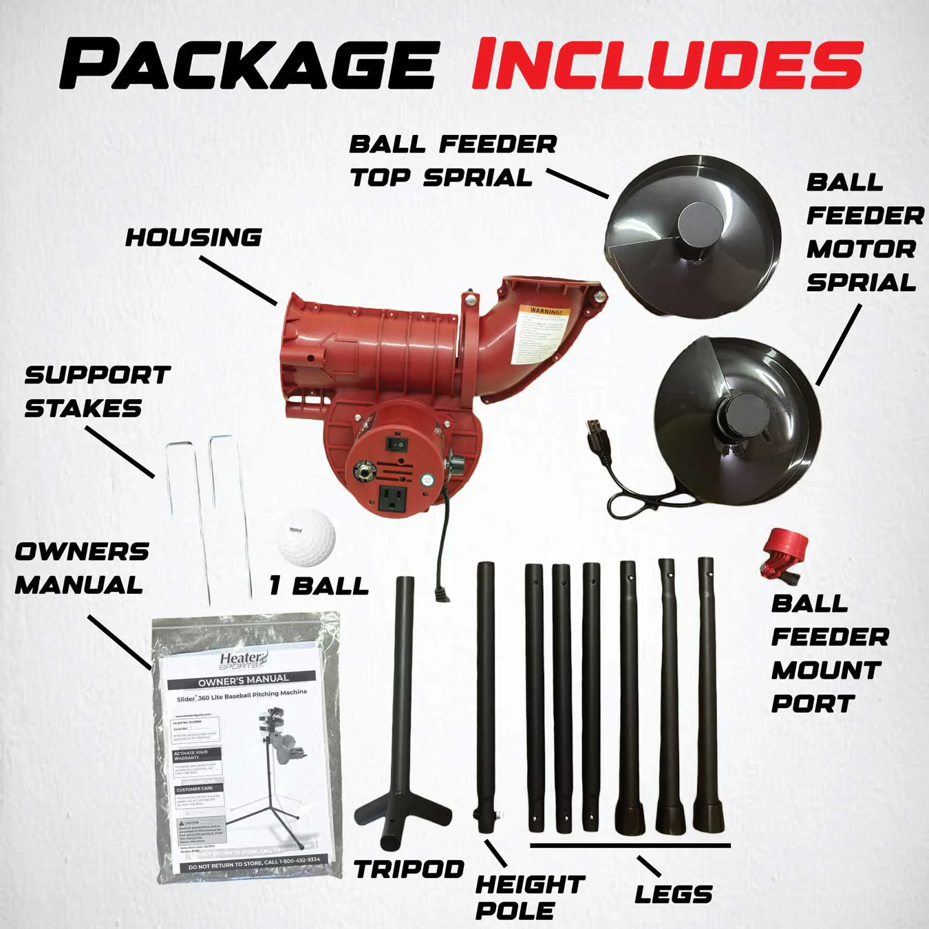 Heater Sports Slider 360 Lite Baseball Pitching Machine - Image 3