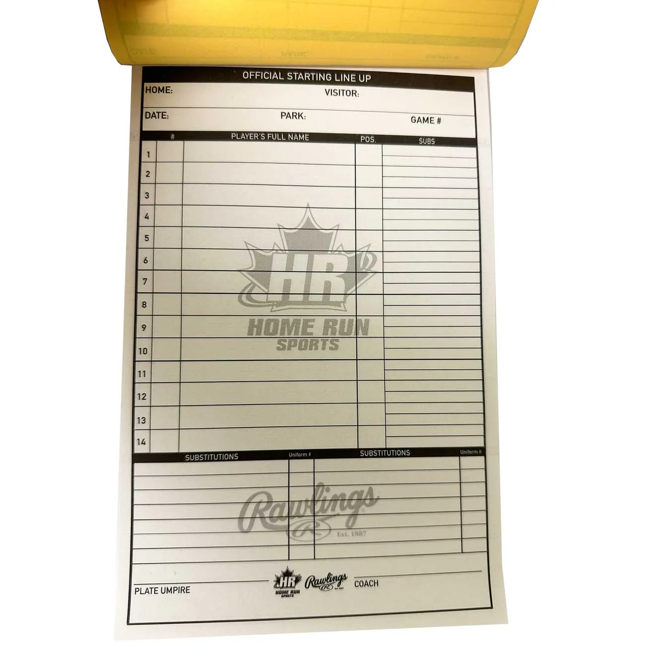 Home Run Line Up Cards (25 game) - Image 3