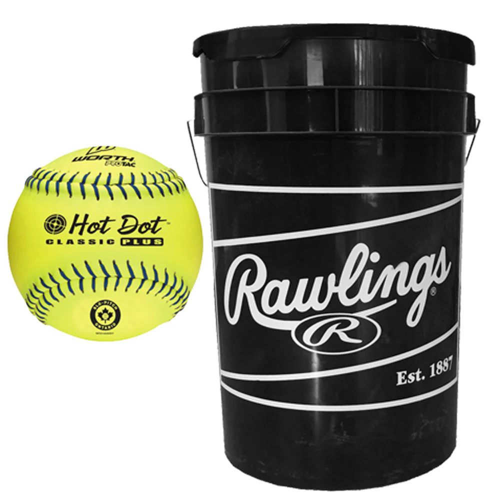 Home Run Sports Bucket & 2 dz 12" SPO Hot Dot Combo
