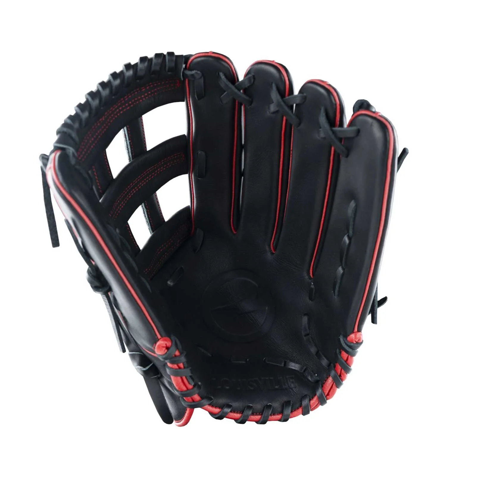 Louisville Slugger Genesis H-Web Slowpitch Black/Red 13" - Image 2