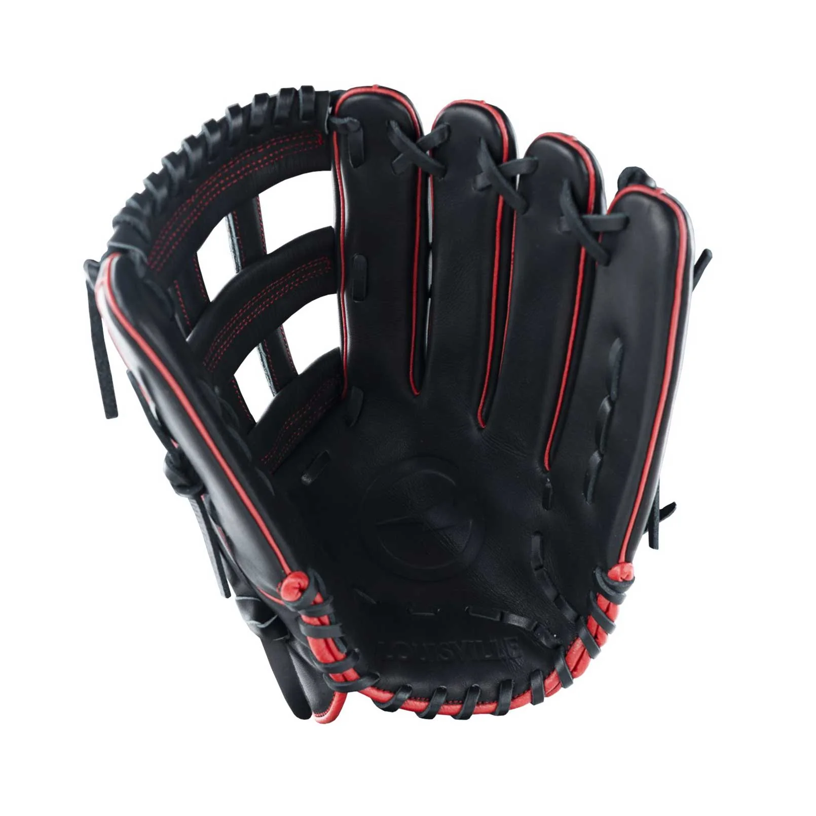 Louisville Slugger Genesis H-Web Slowpitch Black/Red 13.5" - Image 2