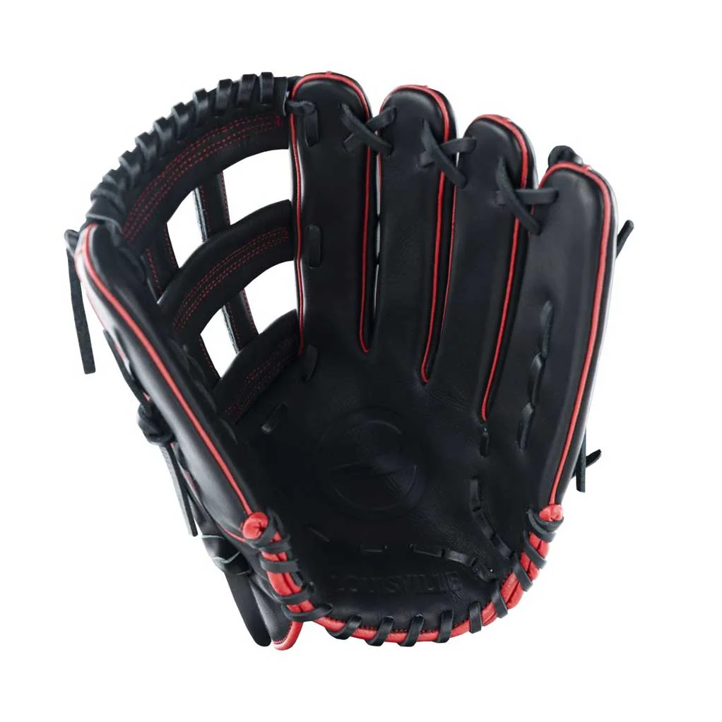 Louisville Slugger Genesis H-Web Slowpitch Black/Red 14" - Image 2