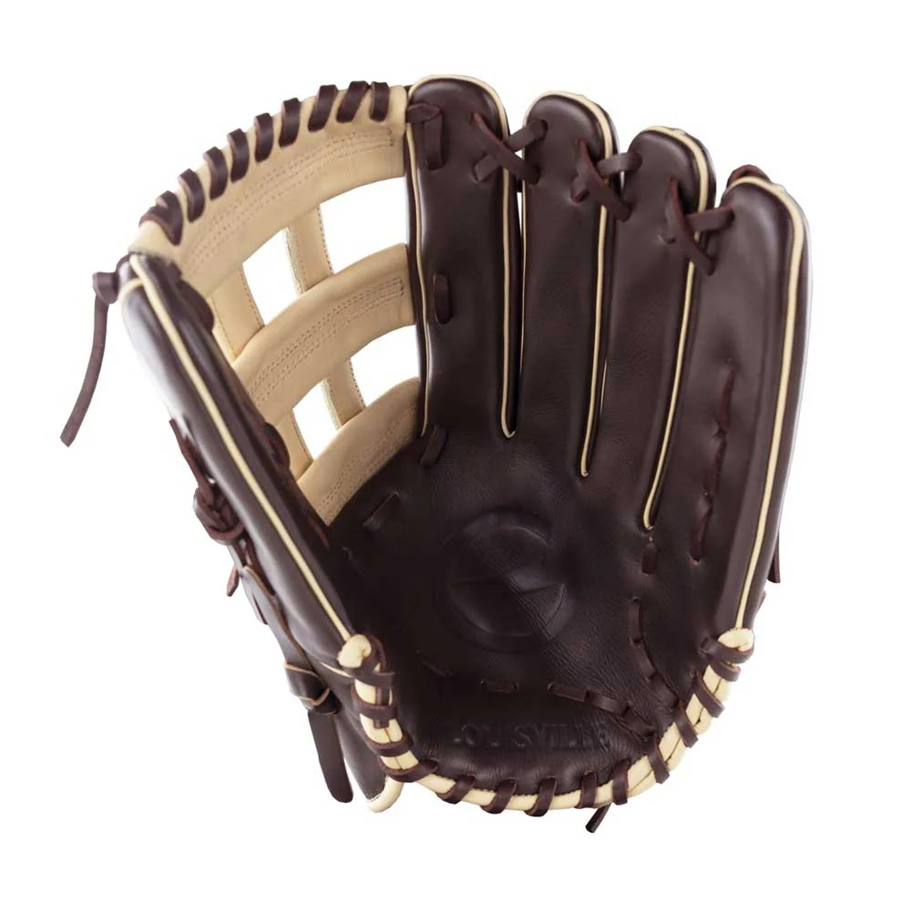 Louisville Slugger Genesis H-Web Slowpitch Dark Brown/Camel 14" - Image 2