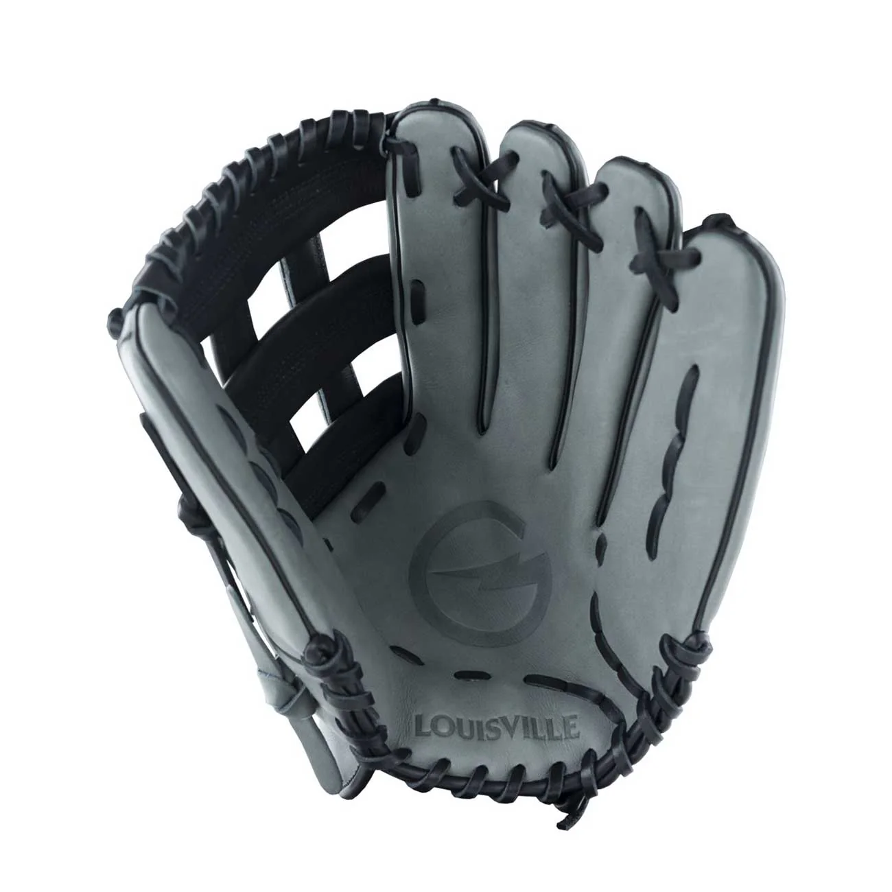 Louisville Slugger Genesis H-Web Slowpitch Grey/Black 14" - Image 2