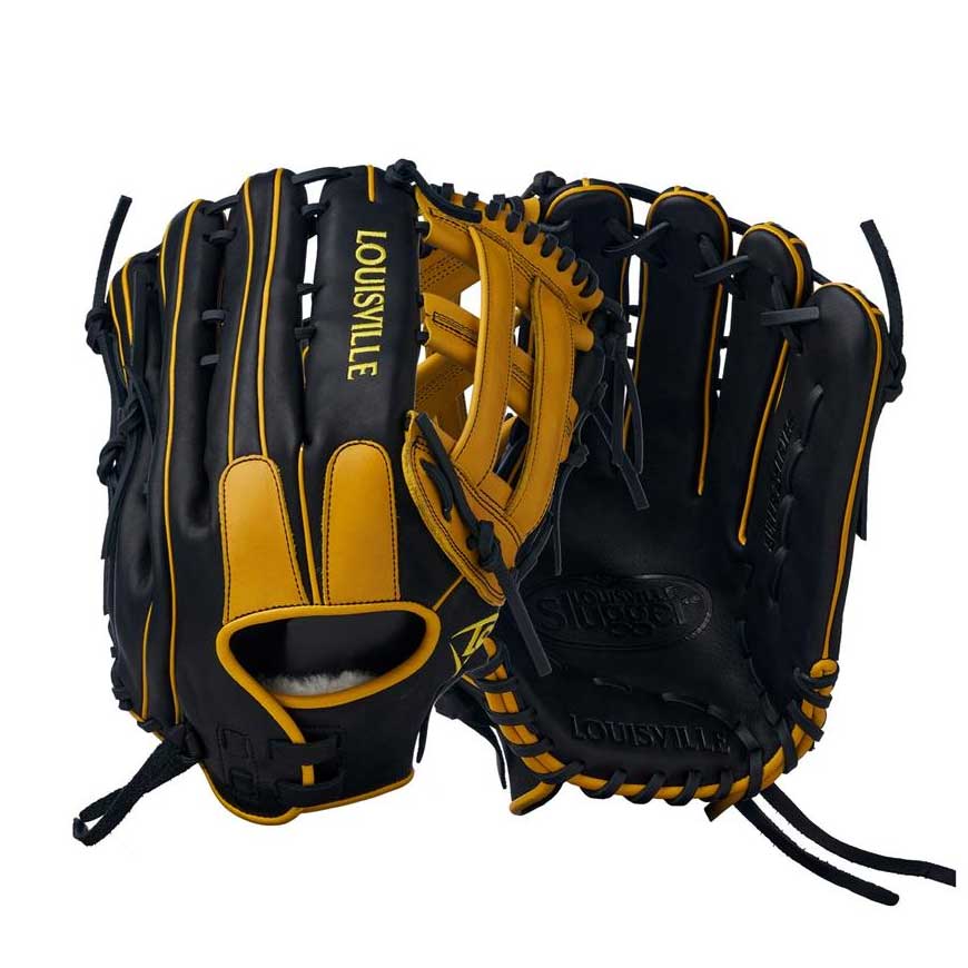 Louisville Super Z Slowpitch Fielding Glove Black/Yellow 13"