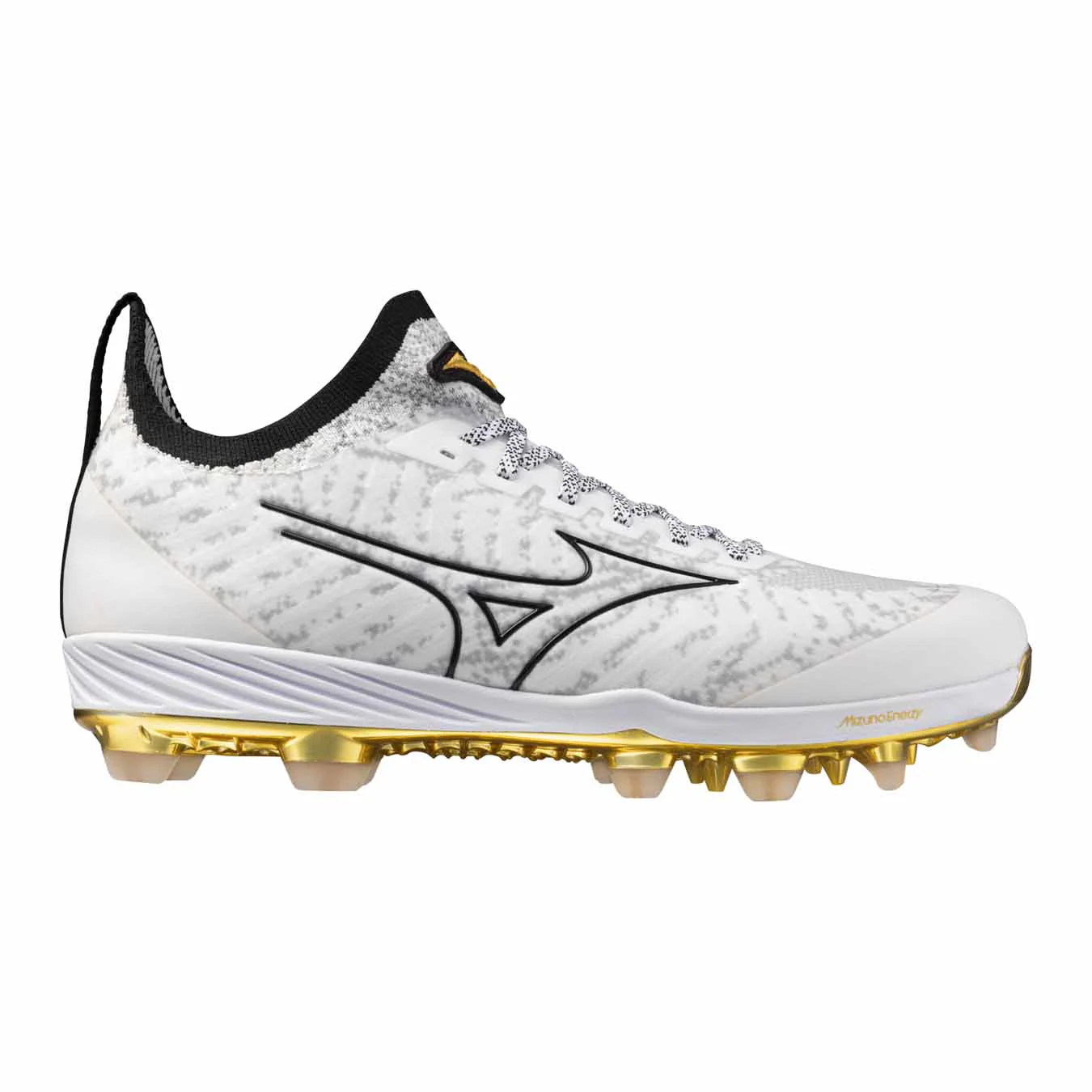 Mizuno Pro TPU White/Gold Cleats - Image 4