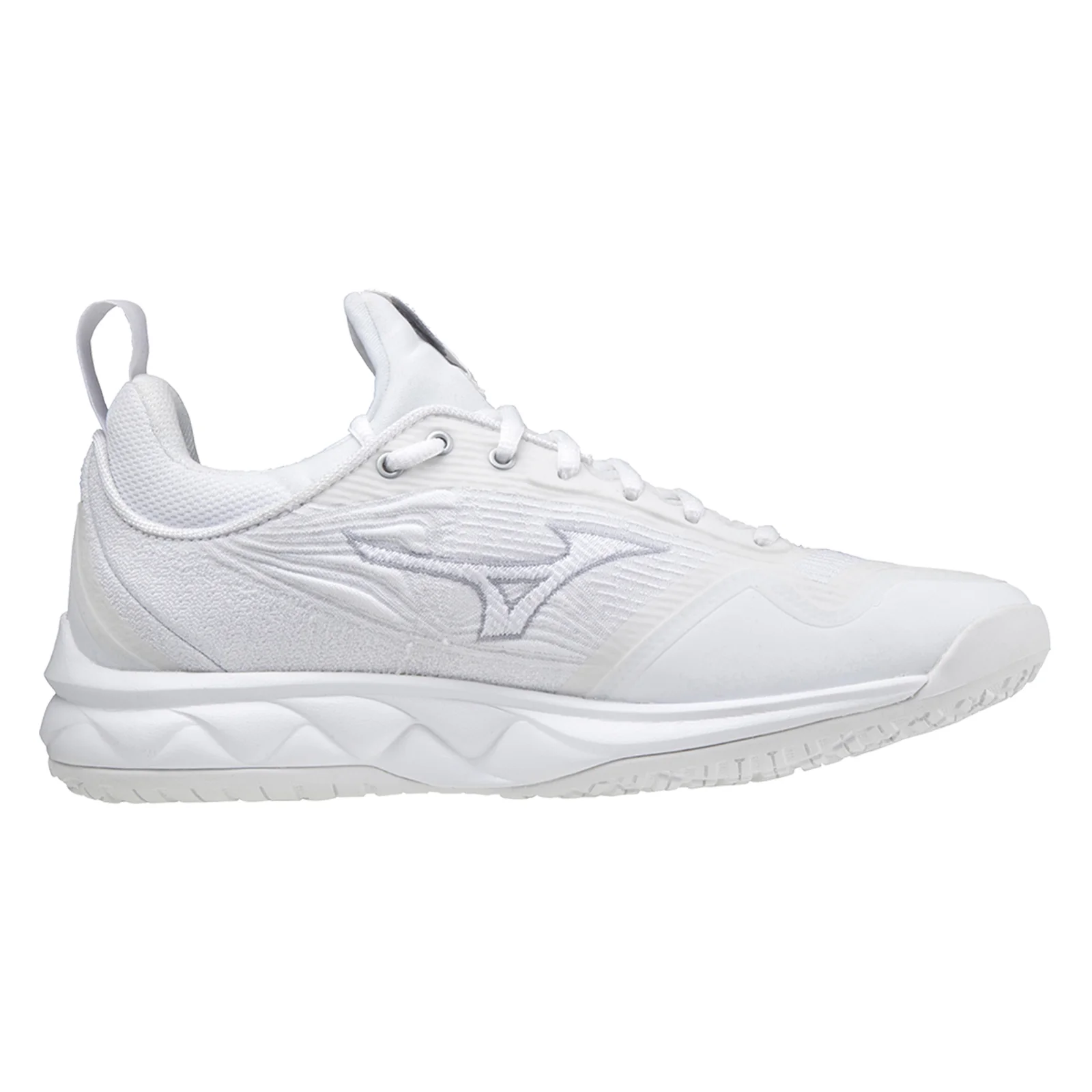 Mizuno Wave Luminous 2 Knit Womens VB Shoe White/Silver 7.5