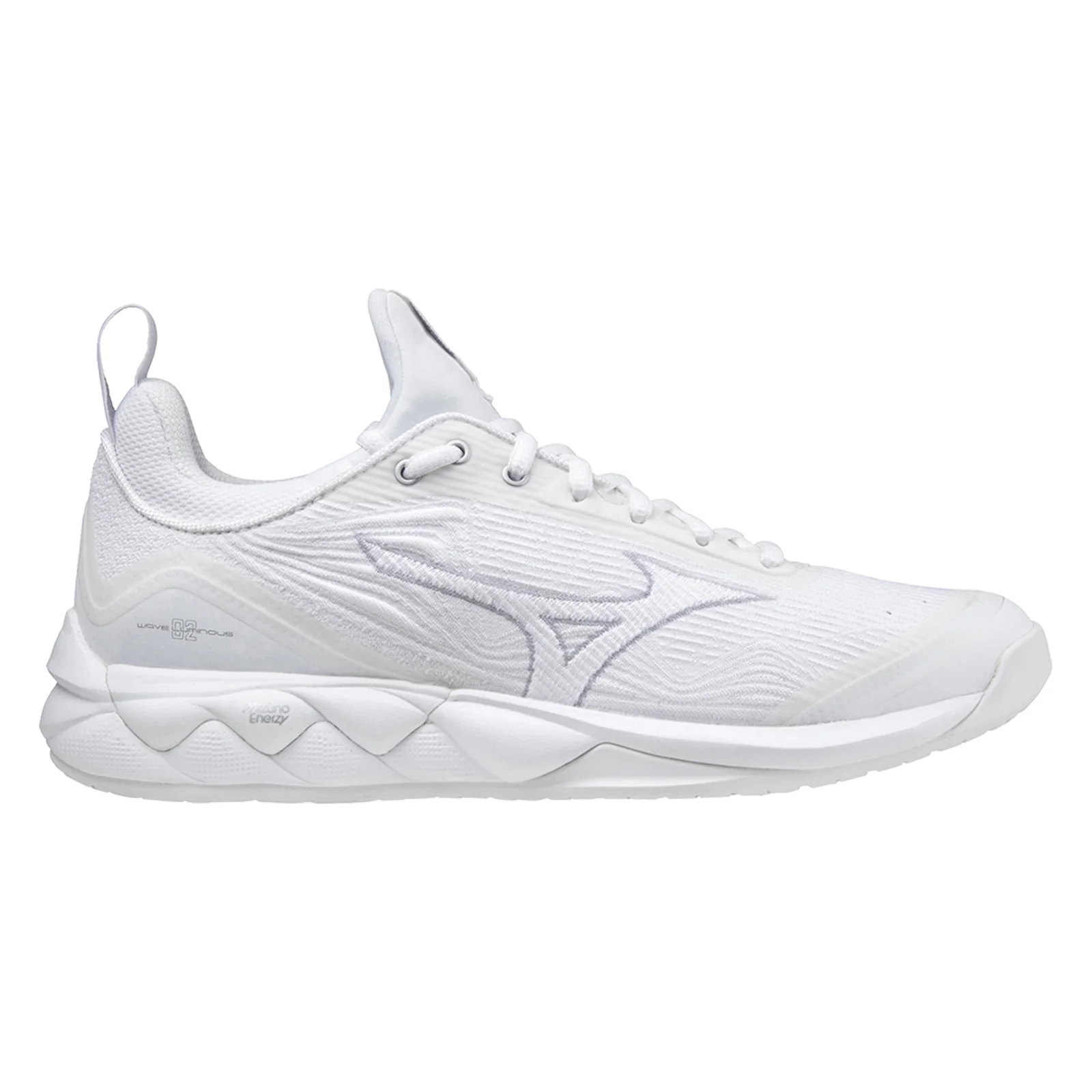 Mizuno Wave Luminous 2 Knit Womens VB Shoe White/Silver 7.5 - Image 6