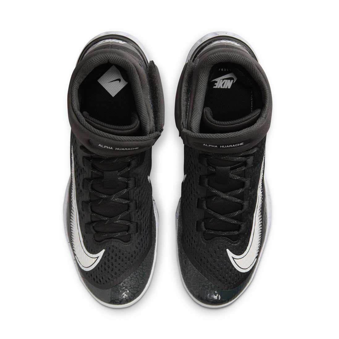 Nike Alpha Huarache Elite 4 Mid Black/White/Smoke Grey - Image 12