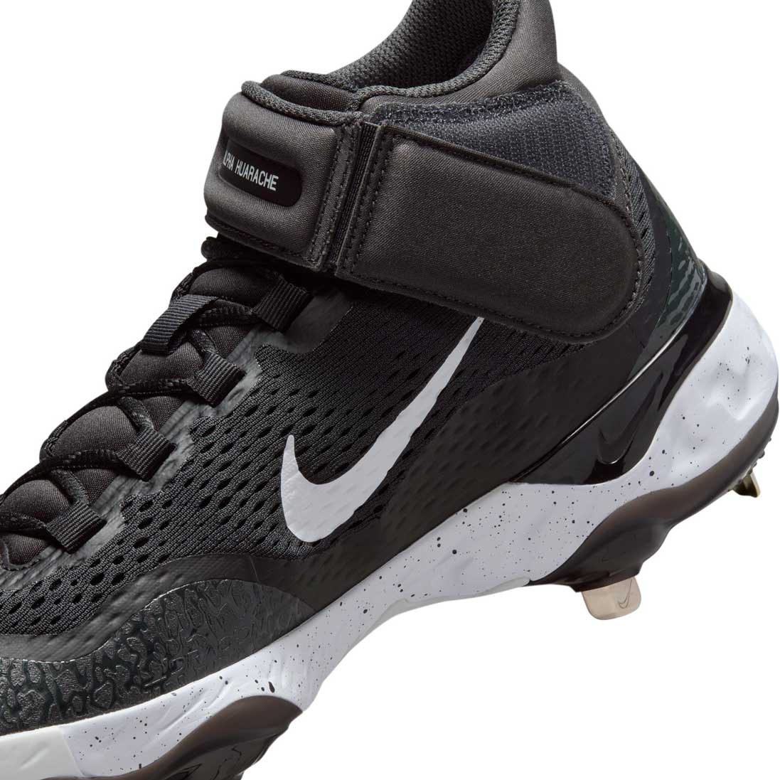 Nike Alpha Huarache Elite 4 Mid Black/White/Smoke Grey - Image 13