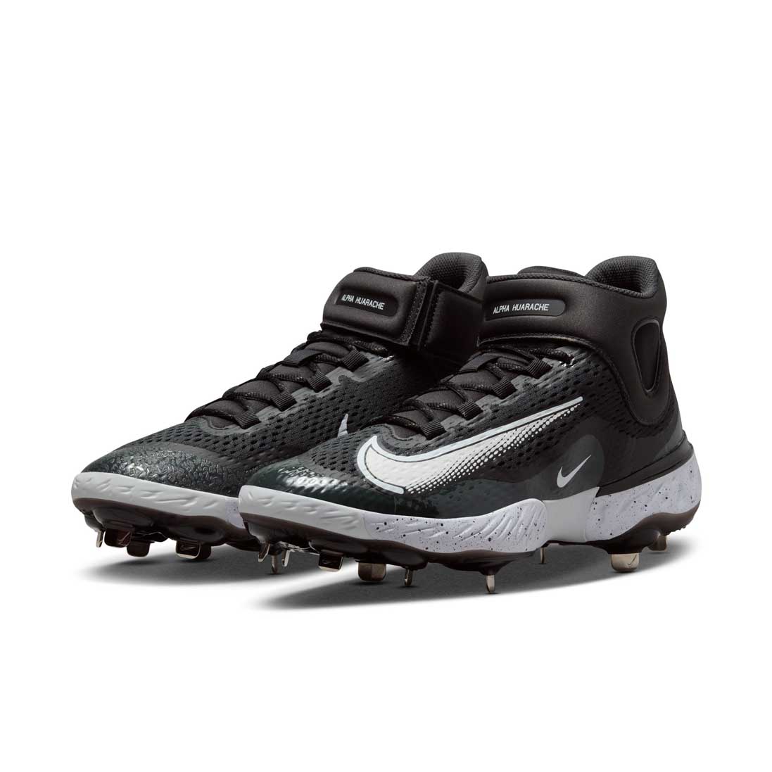 Nike Alpha Huarache Elite 4 Mid Black/White/Smoke Grey - Image 3