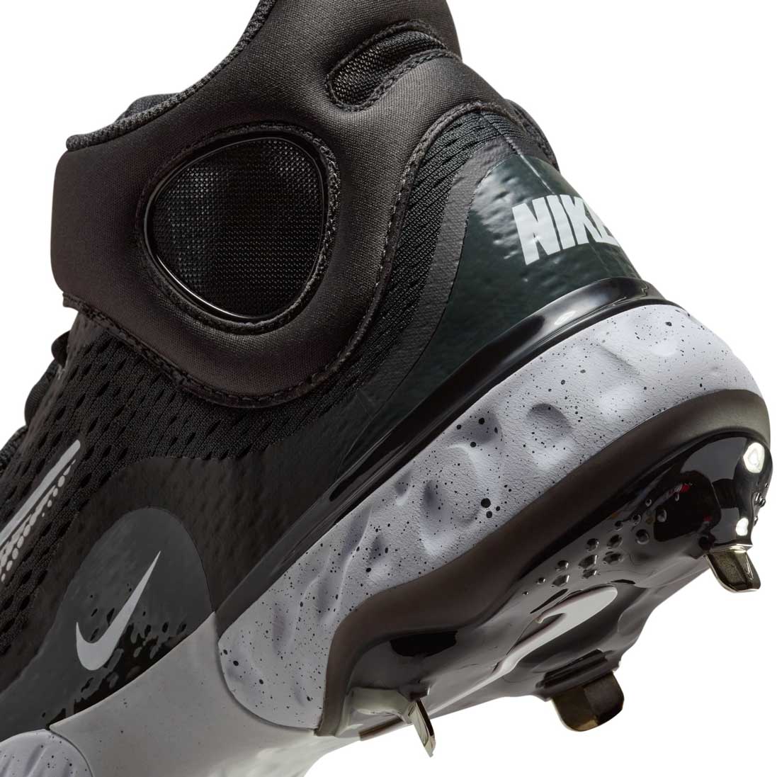 Nike Alpha Huarache Elite 4 Mid Black/White/Smoke Grey - Image 8