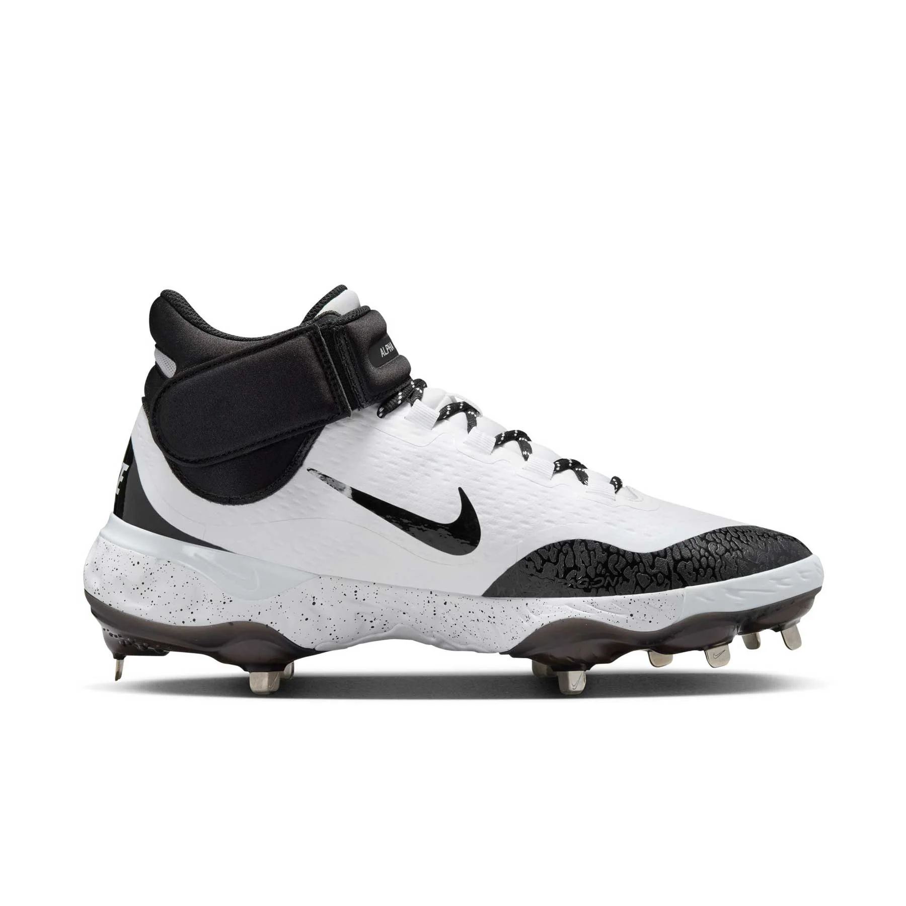 Nike Alpha Huarache Elite 4 Mid White/Black - Image 3