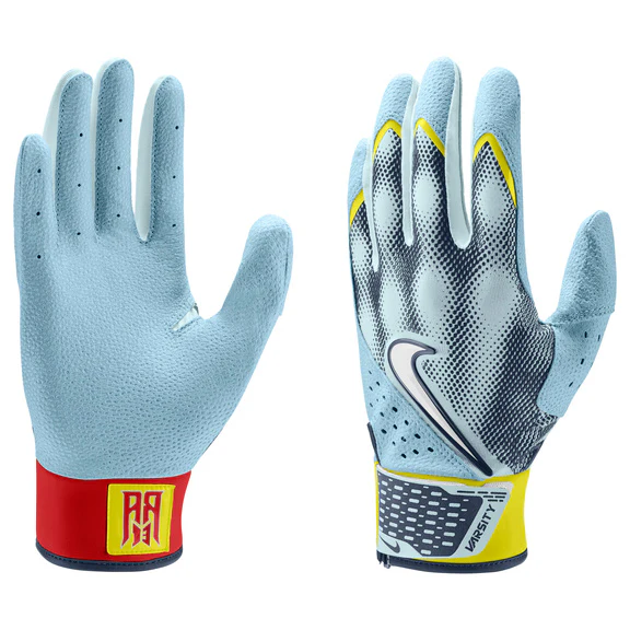 Nike Alpha Varsity Batting Gloves Acuna Glacier Blue/Aquarius/Navy/White - Image 3
