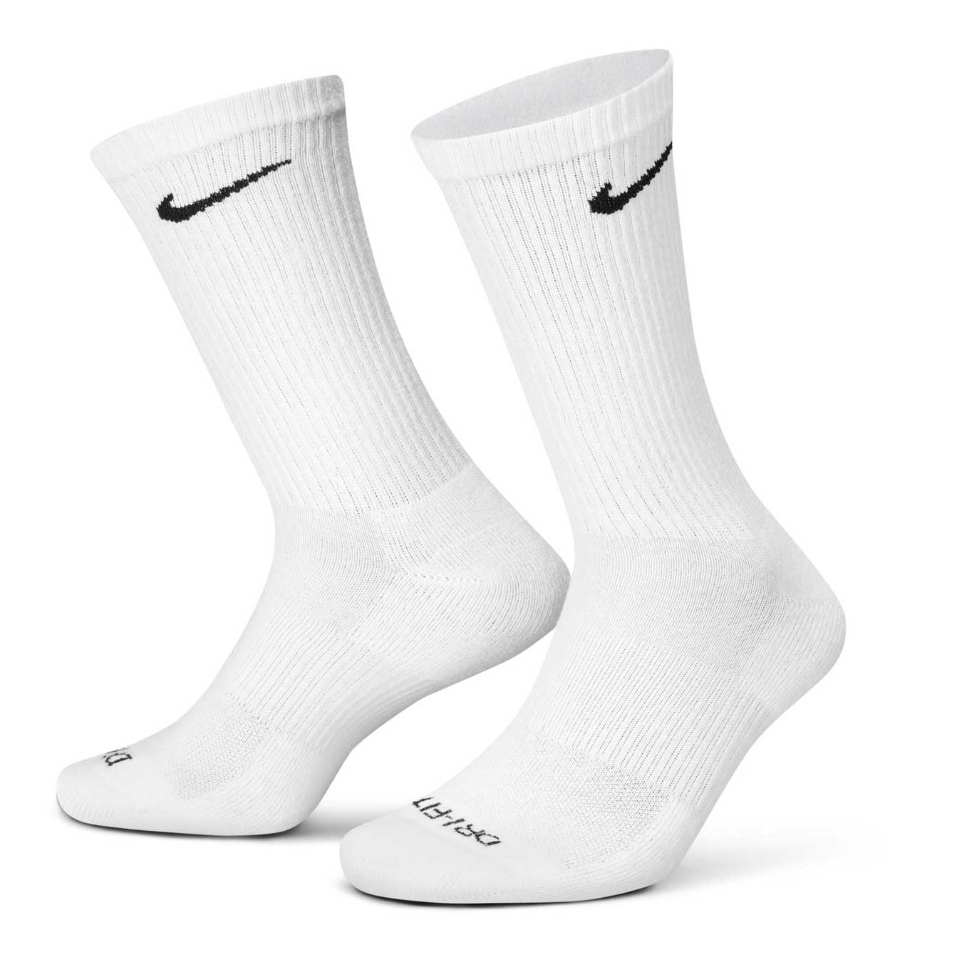 Nike Everyday Plus Cushioned Crew Socks 6-Pack-White Large