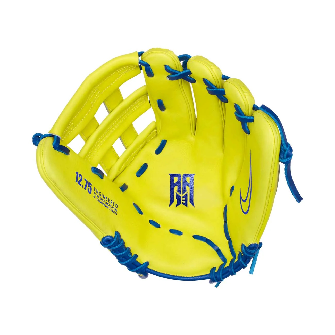 Nike Vapor Elite Acuna H-Web Optic Yellow/Hyper Blue 12.75"-RHT - Image 2
