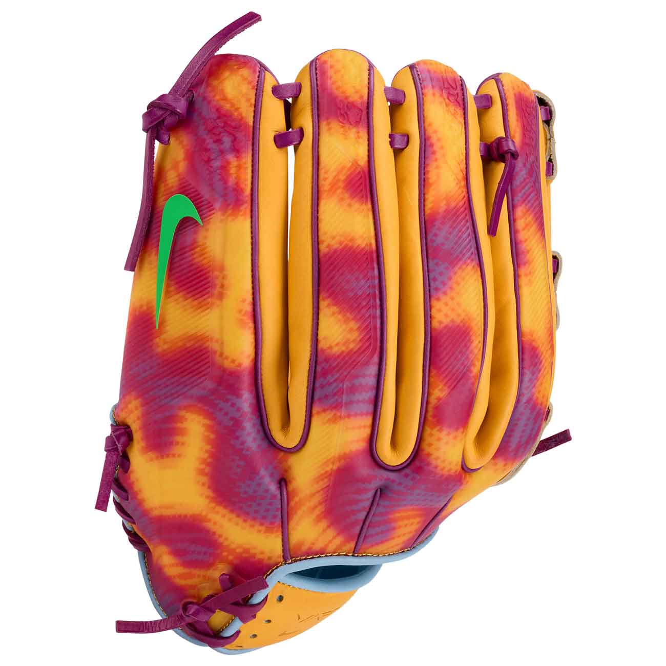 Nike Vapor Elite Acuna H-Web University Gold/Hyper Violet/Green Shock 12.75"-RHT - Image 3