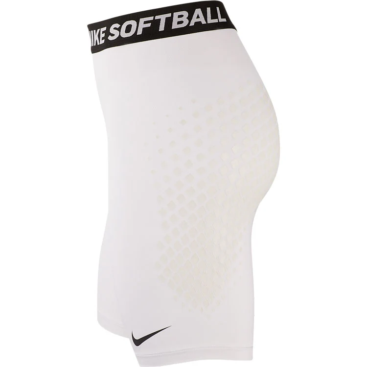 Nike Women's Softball Slider Shorts White - Image 3