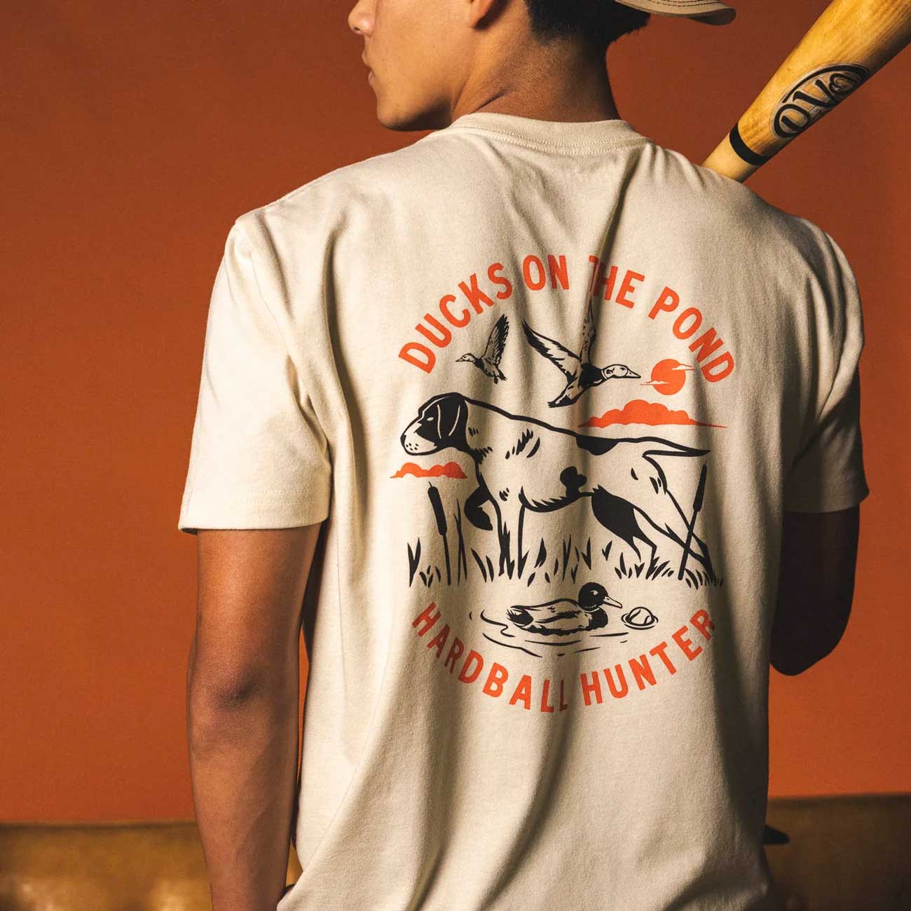 Baseballism Hardball Hunter That Dog Will Hunt Cream T-Shirt - Image 3