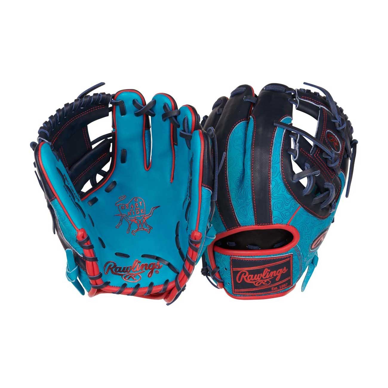 Rawlings Heart of the Hide Color Sync 9.0 PROR204-2TE Teal/Navy 11.5"-RHT - Image 5