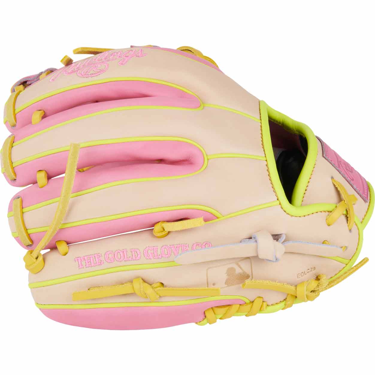 Rawlings Heart of the Hide Color Sync 9.0 PROR312U-2P Pink/Yellow 11.25"-RHT - Image 4