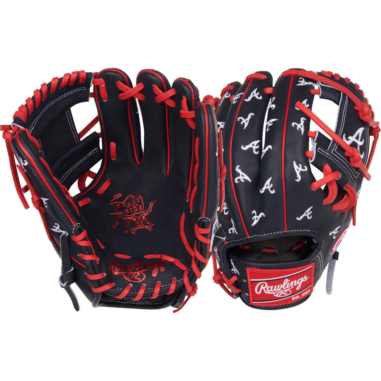 Rawlings Heart of the Hide Micro Logo Braves PRO205-2ATL LTE 11.75"-RHT - Image 5
