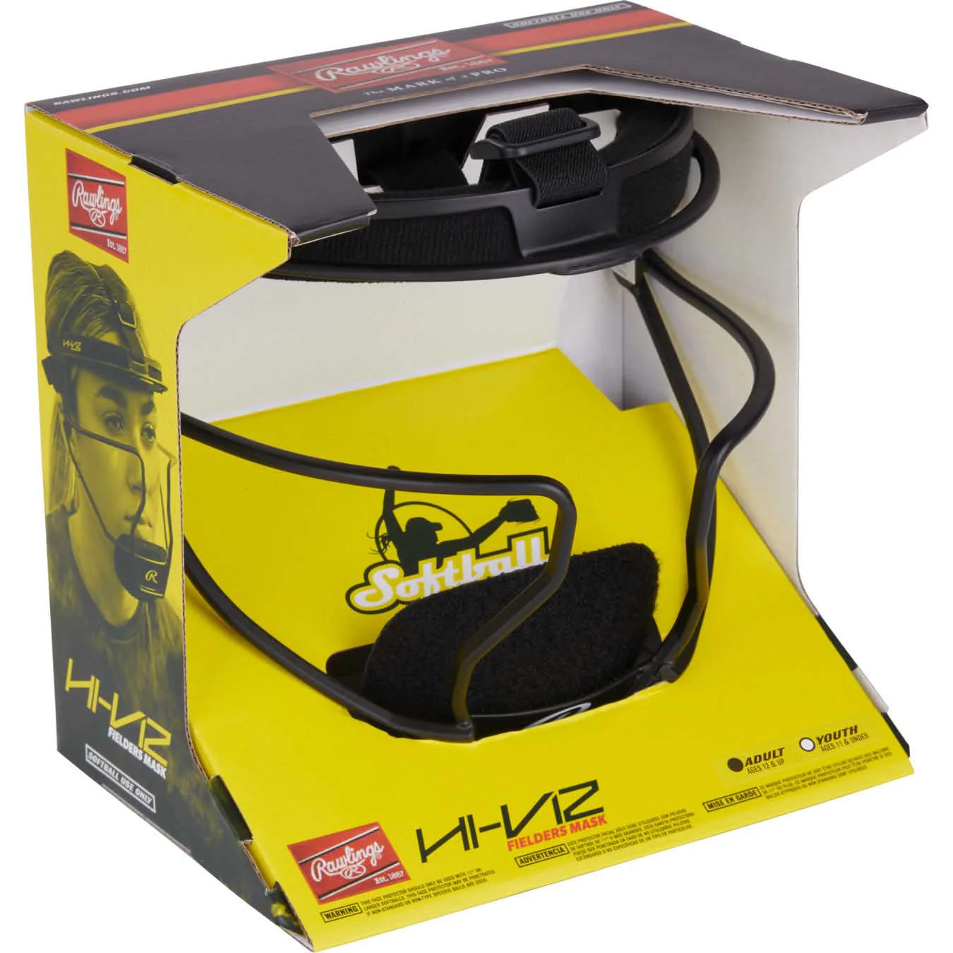 Rawlings Hi-Viz Softball Fielder's Mask - Image 5