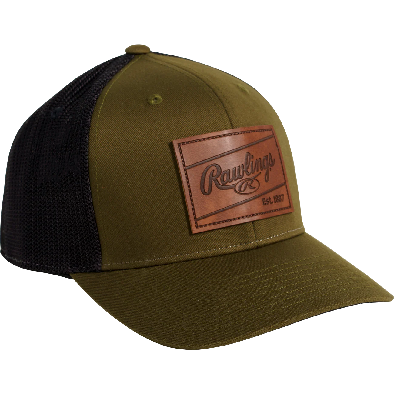 Rawlings Leather Patch Snapback Hat