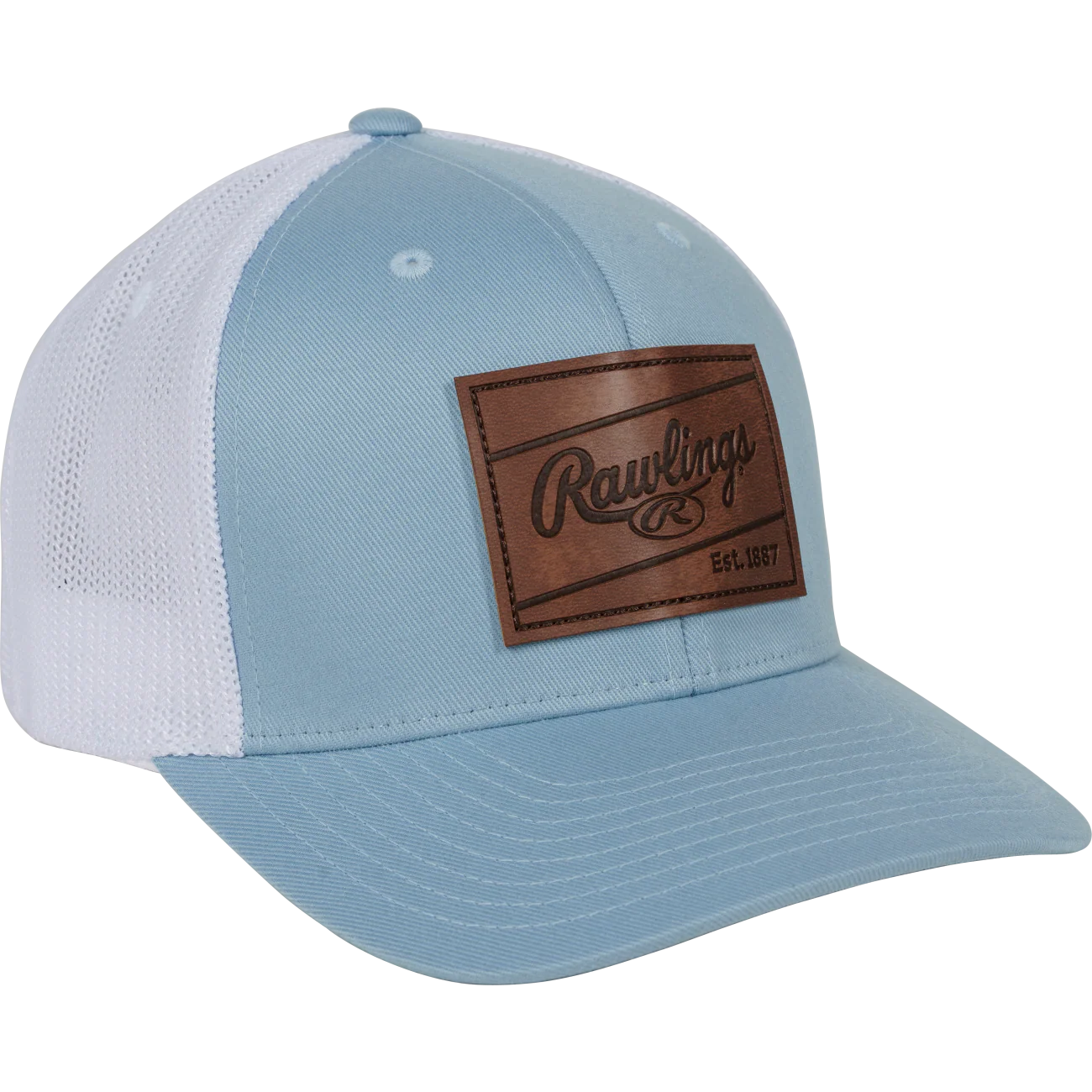 Rawlings Leather Patch Snapback Hat - Image 4