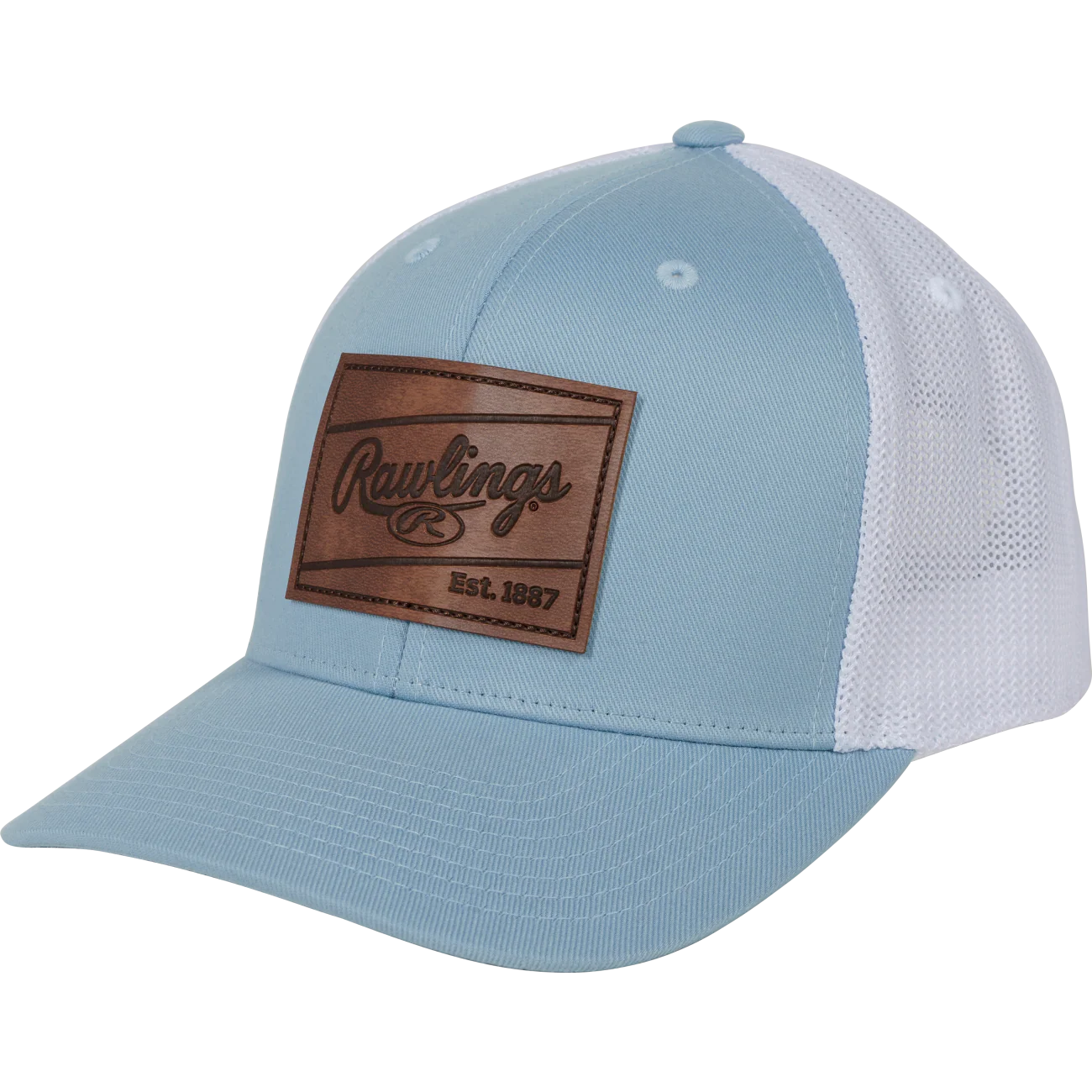 Rawlings Leather Patch Snapback Hat - Image 6