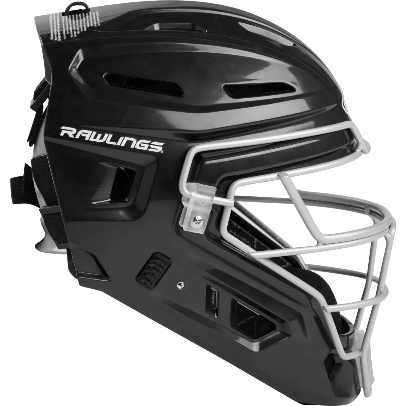 Rawlings Renegade Catchers Helmet JR Solid Black/Silver - Image 2